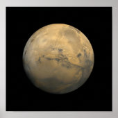 Planet Mars in het zonnestelsel NASA Poster (Voorkant)