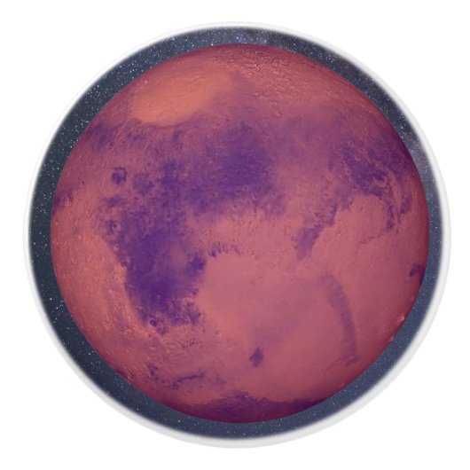 Planet Mars Keramische Knop (Voorkant)