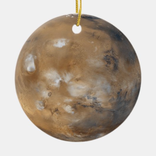 Planet Mars Kerstboom Keramisch Ornament (Voorkant)