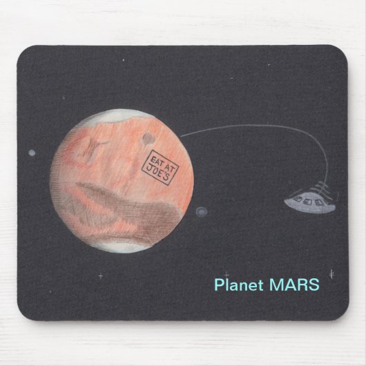 Planet MARS mousepad Muismat (Voorkant)