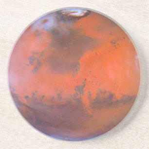 Planet Mars Onderzetter. Zandsteen Onderzetter
