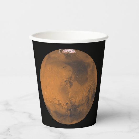 Planet Mars Papieren Bekers (Voorkant)