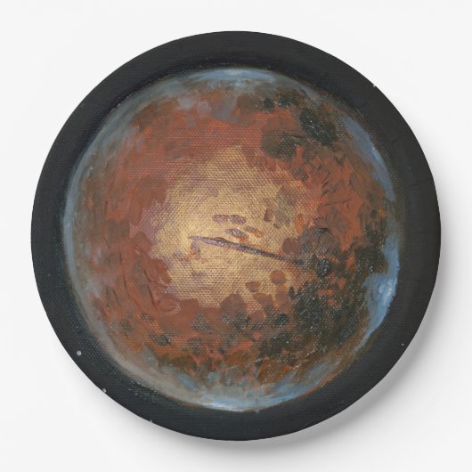 Planet Mars Papieren Bordje (Voorkant)