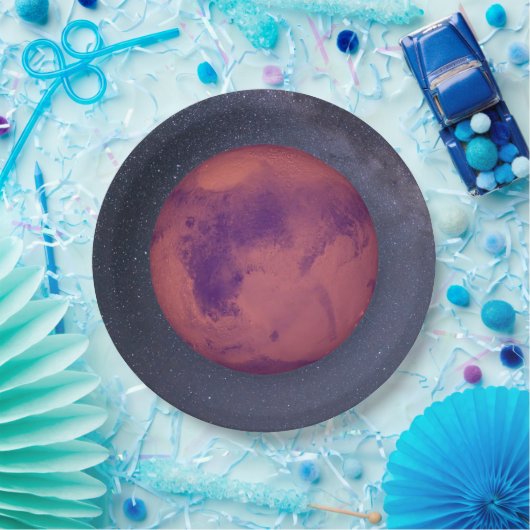 Planet Mars Papieren Bordje (Feest)