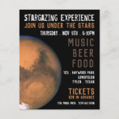 Planet Mars, Planetarium Event Adverteren Flyer (Voorkant)