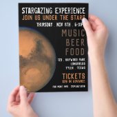 Planet Mars, Planetarium Event Adverteren Flyer (Hand)