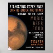 Planet Mars, Planetarium Event Adverteren Poster (Voorkant)