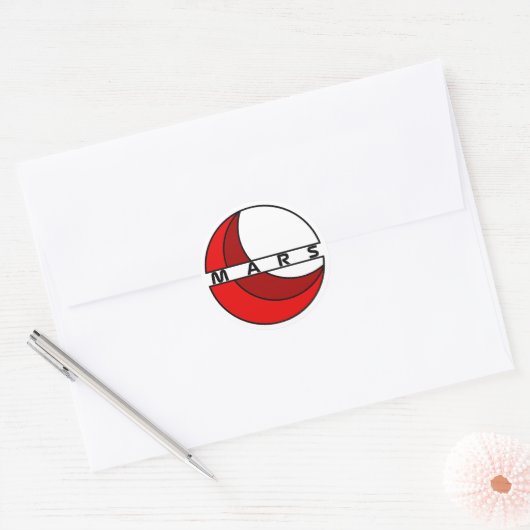 PLANET MARS RONDE STICKER (Envelop)