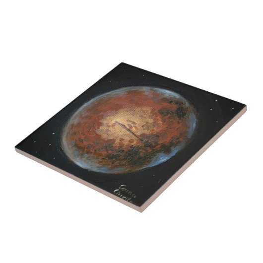 Planet Mars Tegeltje (Zijkant)