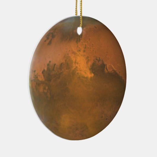 Planet Mars Volledig Oranje Uitzicht Cirkel Orname Keramisch Ornament (Rechts)