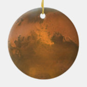 Planet Mars Volledig Oranje Uitzicht Cirkel Orname Keramisch Ornament (Achterkant)