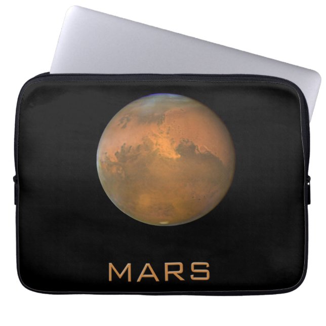 Planet Mars, volledig Oranje Uitzicht laptophoes Laptop Sleeve (Voorkant)