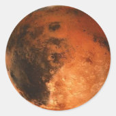 PLANET MARS (zonnestelsel) ~ Ronde Sticker (Voorkant)