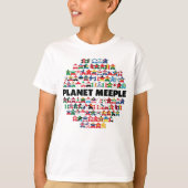Planet Meeple, Black Text Boys Shirt (Voorkant)