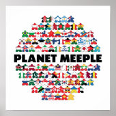 Planet Meeple, Black Text Poster (Voorkant)