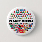 Planet Meeple, zwarte tekst Button (Voorkant)