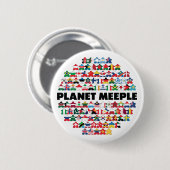 Planet Meeple, zwarte tekst Button (Voorkant /achterkant)