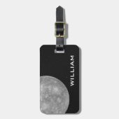 Planet Mercurius Zonnestelsel Zwarte Ruimte met St Bagagelabel (Voorkant verticaal)