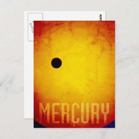 Planet Mercury Briefkaart (Voorkant / Achterkant)