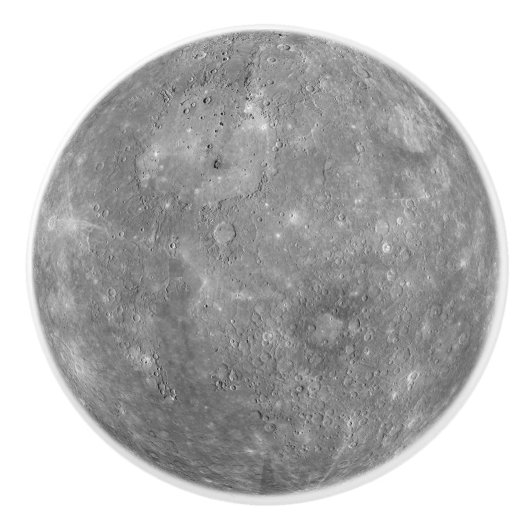 Planet Mercury Keramische Knop (Voorkant)
