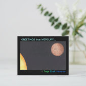 Planet MERCURY postcard Briefkaart (Staand voorkant)