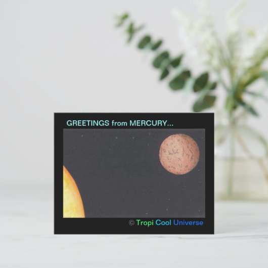 Planet MERCURY postcard Briefkaart (Staand voorkant)