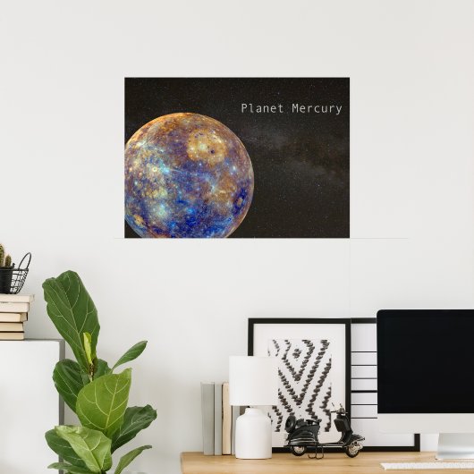 Planet Mercury Poster (Thuiskantoor)