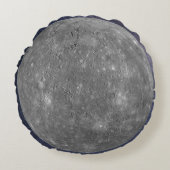 Planet Mercury Rond Kussen (Voorkant)