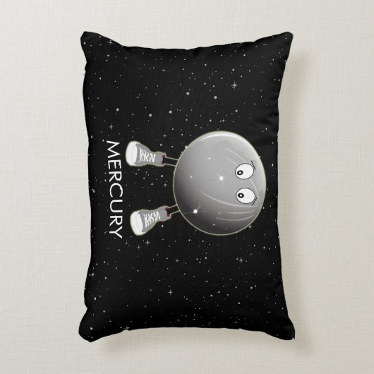 Planet Mercury & Stars Accent Kussen (Voorkant(Verticaal))