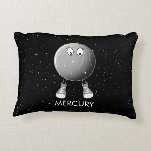 Planet Mercury & Stars Accent Kussen (Achterkant)