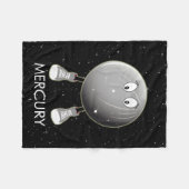Planet Mercury & Stars Fleece Deken (Voorkant (Horizontaal))