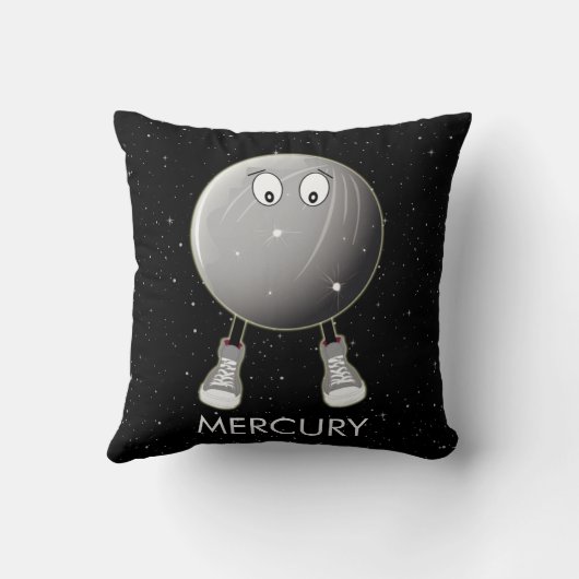 Planet Mercury & Stars Kussen (Achterkant)