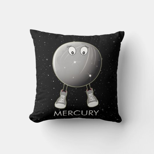 Planet Mercury & Stars Kussen (Voorkant)