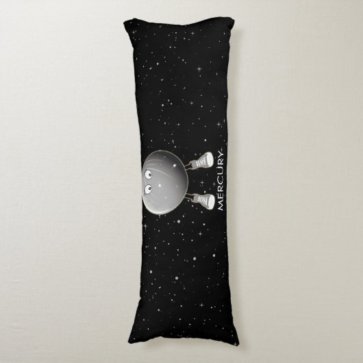 Planet Mercury & Stars Lichaamskussen (Voorkant Verticaal)