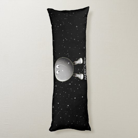 Planet Mercury & Stars Lichaamskussen (Achterkant (Verticaal))