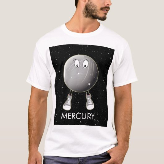 Planet Mercury & Stars T-shirt (Voorkant)