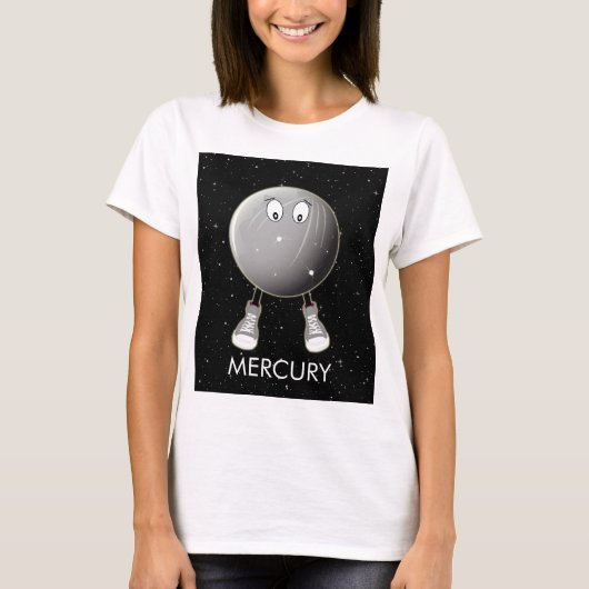 Planet Mercury & Stars T-shirt (Voorkant)