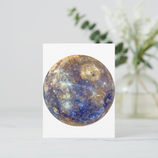 PLANET MERCURY v2 (zonnestelsel) ~ Briefkaart (Staand voorkant)