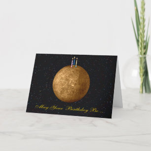 Planet Mercury Verjaardag Kaart