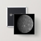 Planet Mercury Vierkante Button 5,1 Cm (Voorkant /achterkant)