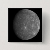 Planet Mercury Vierkante Button 5,1 Cm (Voorkant)