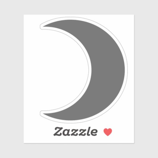 Planet Moon Symbool (grijs) Sticker (Vel)