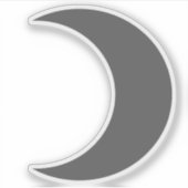 Planet Moon Symbool (grijs) Sticker (Voorkant)