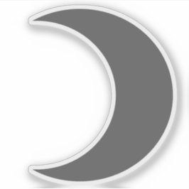 Planet Moon Symbool (grijs) Sticker