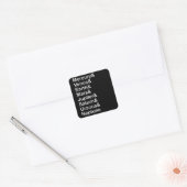 Planet Names Ampersand - Solar System Planets Vierkante Sticker (Envelop)