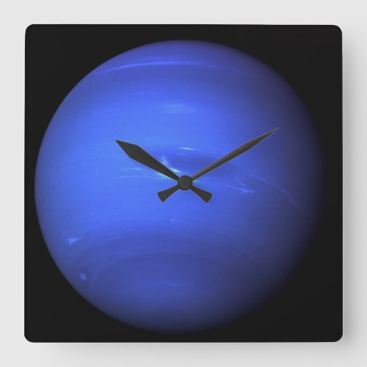 Planet Neptune Astronomy-lovers Wall Clock Vierkante Klok (Voorkant)