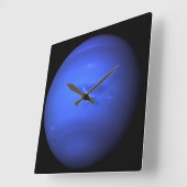 Planet Neptune Astronomy-lovers Wall Clock Vierkante Klok (Hoek)