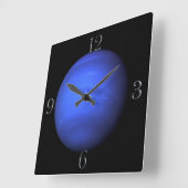 Planet Neptune Astronomy-lovers Wall Clock Vierkante Klok (Hoek)