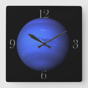 Planet Neptune Astronomy-lovers Wall Clock Vierkante Klok