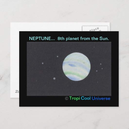 Planet NEPTUNE briefkaart (Voorkant / Achterkant)